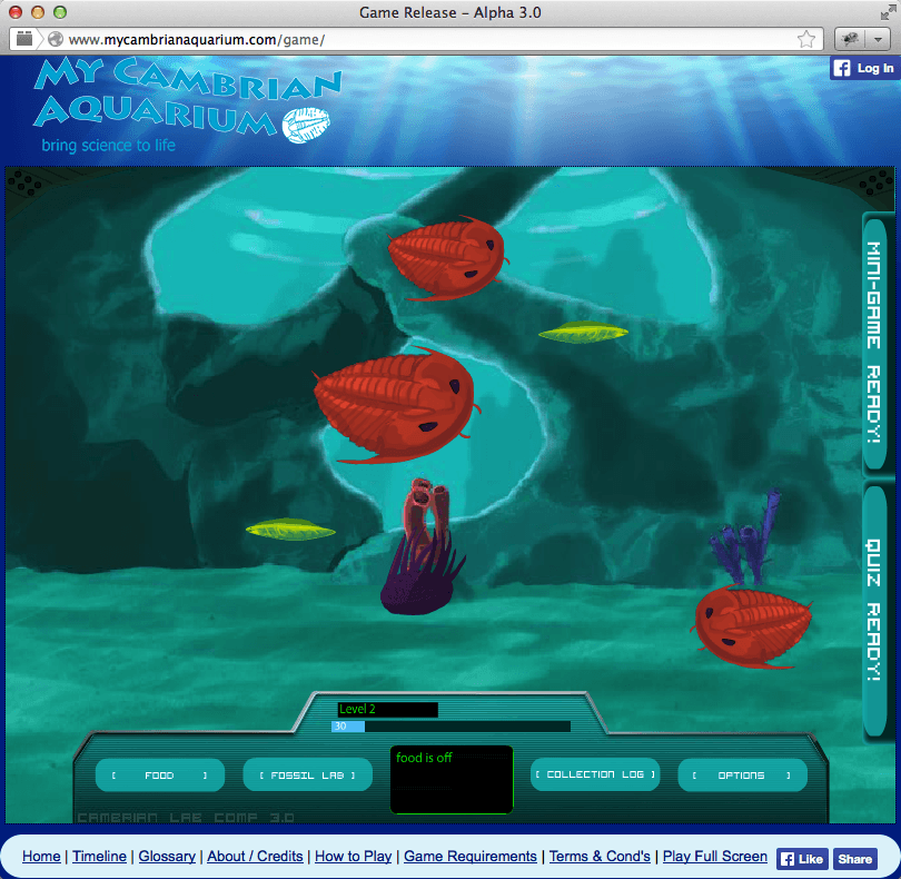 My Cambrian Aquarium game